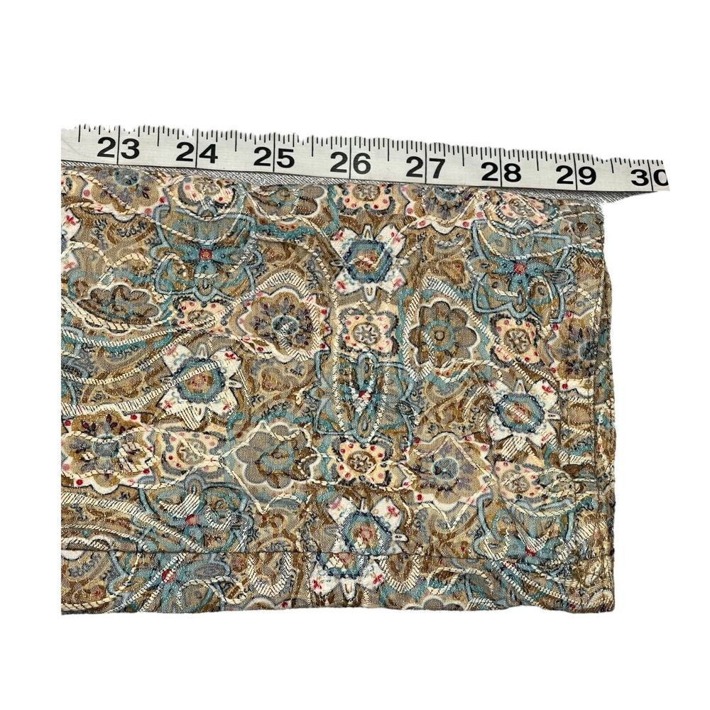 Rebecca Malone Jacket Women's Multi Paisley Print Cotton Stretch Button Front - Picture 6 of 8